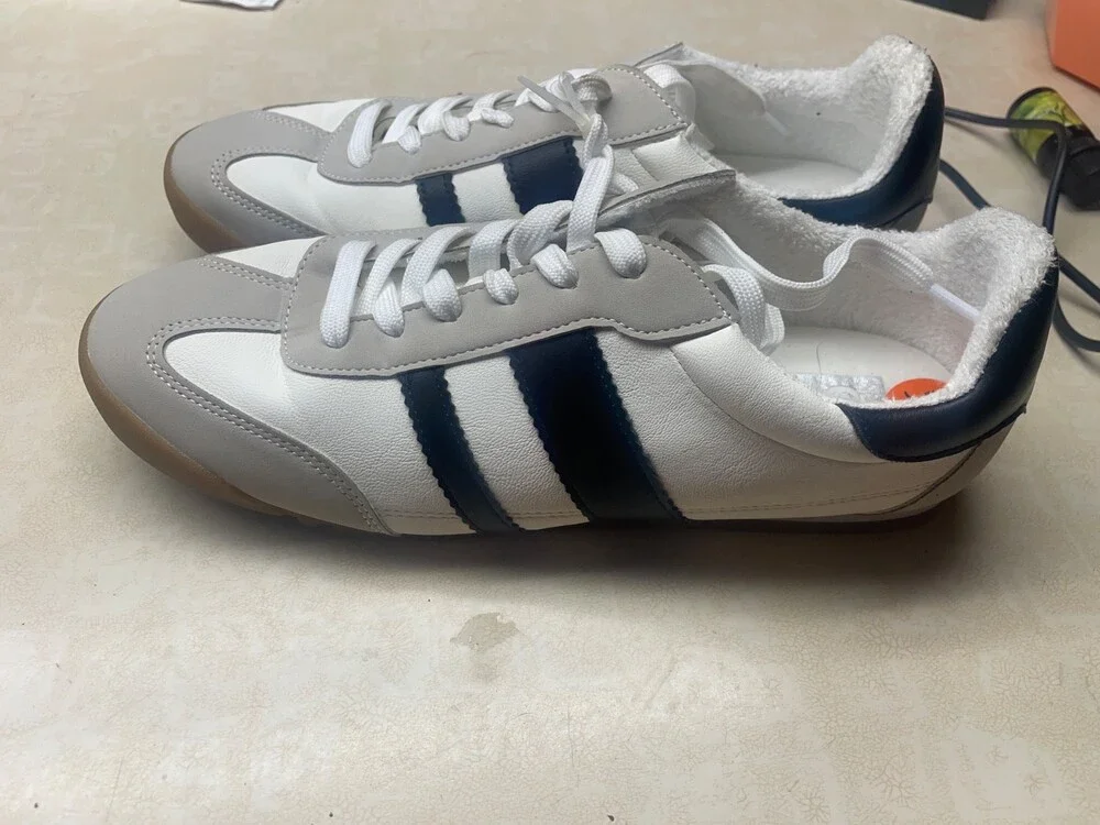 DOLCE VITA Rascal Retro Sneaker Casual Shoe Women Size 9.5 White Black Leather